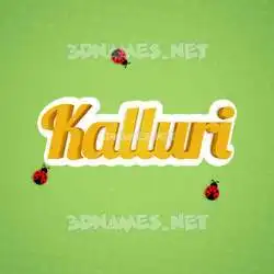 kalluri in Ladybugs style - 3D name wallpaper