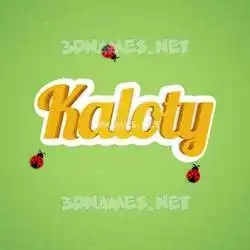 kaloty in Ladybugs style - 3D name wallpaper
