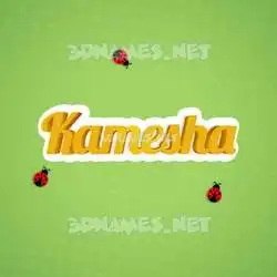 kamesha in Ladybugs style - 3D name wallpaper