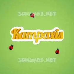kampaxis in Ladybugs style - 3D name wallpaper
