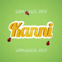 kanni in Ladybugs style - 3D name wallpaper