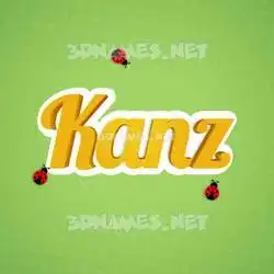 kanz in Ladybugs style - 3D name wallpaper