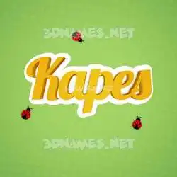 kapes in Ladybugs style - 3D name wallpaper
