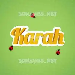 karah in Ladybugs style - 3D name wallpaper