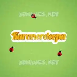 karanordeepa in Ladybugs style - 3D name wallpaper