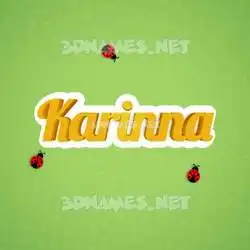 karinna in Ladybugs style - 3D name wallpaper