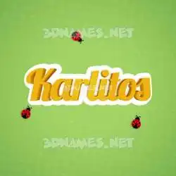 karlitos in Ladybugs style - 3D name wallpaper