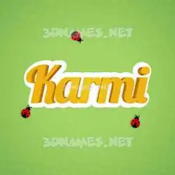 karmi in Ladybugs style - 3D name wallpaper