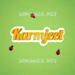 karmjeet in Ladybugs style - 3D name wallpaper