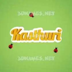 kasthuri in Ladybugs style - 3D name wallpaper