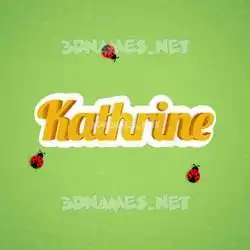 kathrine in Ladybugs style - 3D name wallpaper