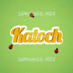 katoch in Ladybugs style - 3D name wallpaper