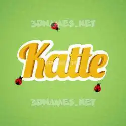 katte in Ladybugs style - 3D name wallpaper
