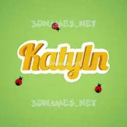 katyln in Ladybugs style - 3D name wallpaper