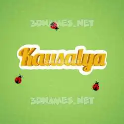 kausalya in Ladybugs style - 3D name wallpaper