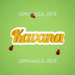 kavana in Ladybugs style - 3D name wallpaper