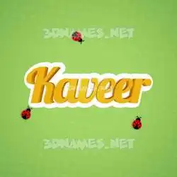 kaveer in Ladybugs style - 3D name wallpaper