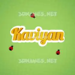 kaviyan in Ladybugs style - 3D name wallpaper
