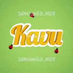 kavu in Ladybugs style - 3D name wallpaper