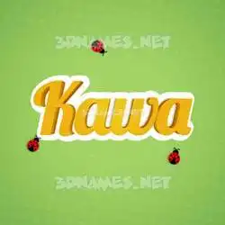 kawa in Ladybugs style - 3D name wallpaper