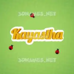kayastha in Ladybugs style - 3D name wallpaper