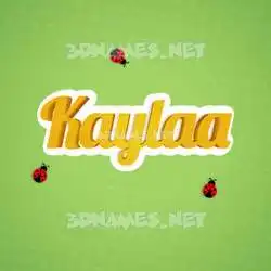 kaylaa in Ladybugs style - 3D name wallpaper
