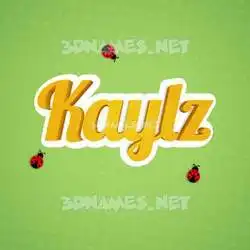 kaylz in Ladybugs style - 3D name wallpaper