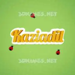 kaziadil in Ladybugs style - 3D name wallpaper