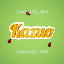 kazuo in Ladybugs style - 3D name wallpaper