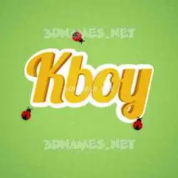 kboy in Ladybugs style - 3D name wallpaper