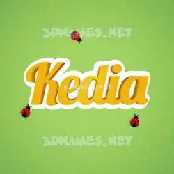kedia in Ladybugs style - 3D name wallpaper
