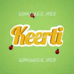 keerti in Ladybugs style - 3D name wallpaper
