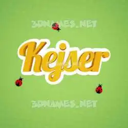 kejser in Ladybugs style - 3D name wallpaper