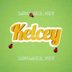kelcey in Ladybugs style - 3D name wallpaper