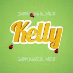 kelly in Ladybugs style - 3D name wallpaper