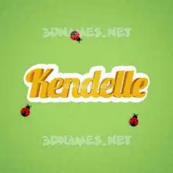 kendelle in Ladybugs style - 3D name wallpaper