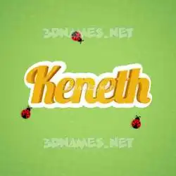 keneth in Ladybugs style - 3D name wallpaper