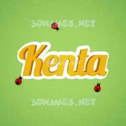 kenta in Ladybugs style - 3D name wallpaper