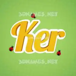 ker in Ladybugs style - 3D name wallpaper