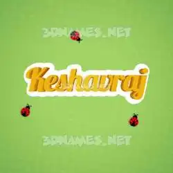 keshavraj in Ladybugs style - 3D name wallpaper