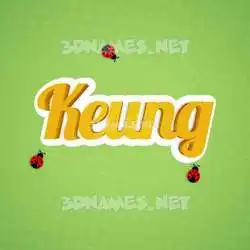 keung in Ladybugs style - 3D name wallpaper
