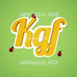 kgf in Ladybugs style - 3D name wallpaper