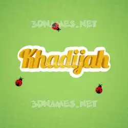 khadijah in Ladybugs style - 3D name wallpaper