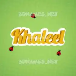 khaleel in Ladybugs style - 3D name wallpaper