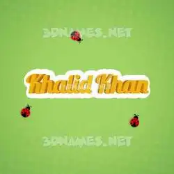 khalid khan in Ladybugs style - 3D name wallpaper