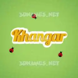 khangar in Ladybugs style - 3D name wallpaper