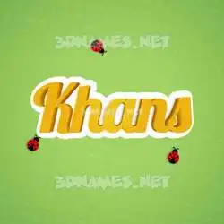 khans in Ladybugs style - 3D name wallpaper
