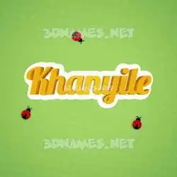 khanyile in Ladybugs style - 3D name wallpaper