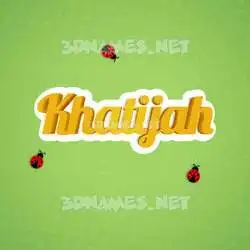 khatijah in Ladybugs style - 3D name wallpaper