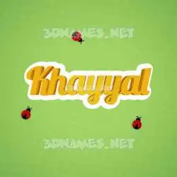 khayyal in Ladybugs style - 3D name wallpaper